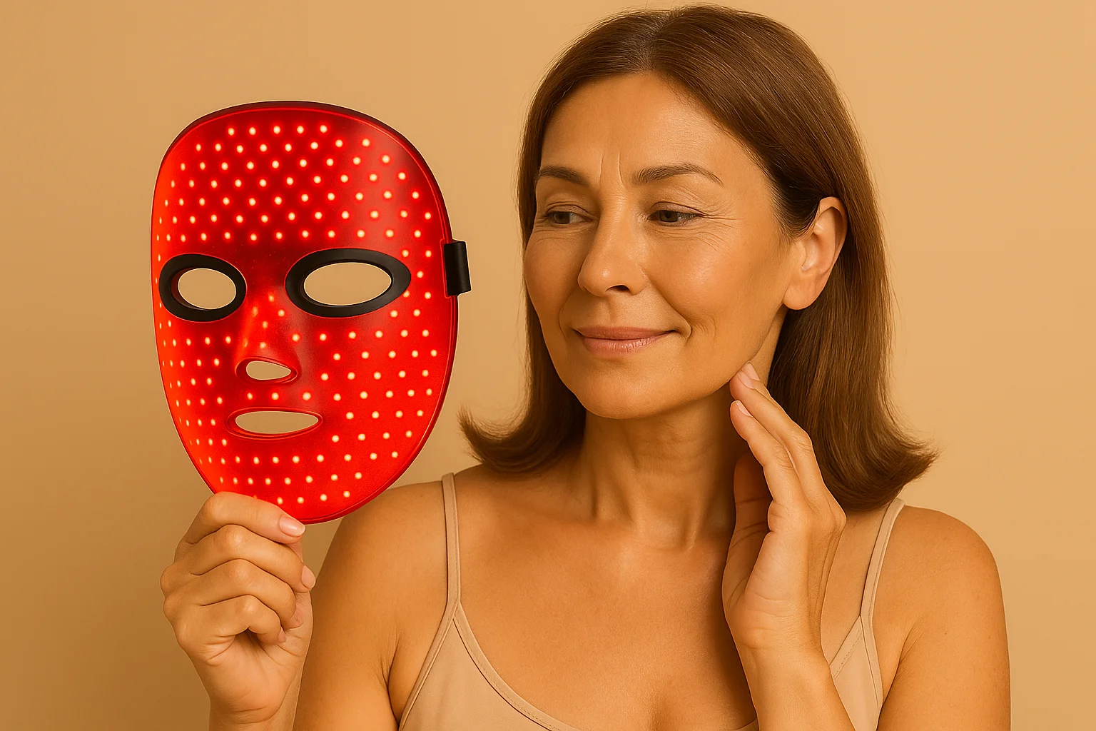 Máscara led facial para piel madura