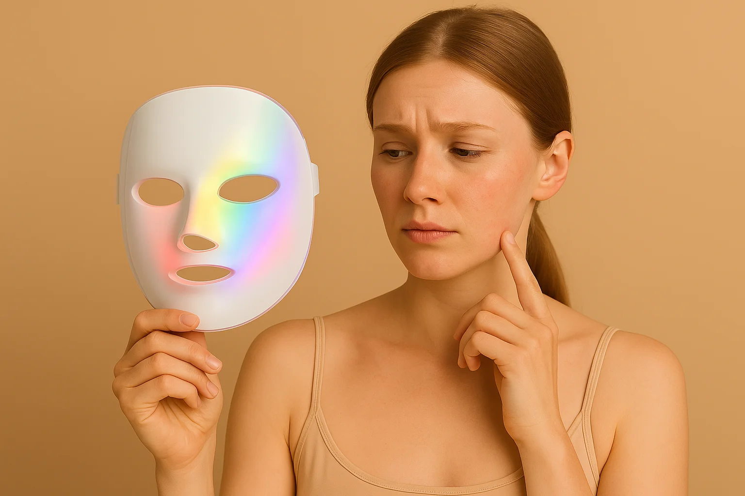 Máscara led facial para piel mixta